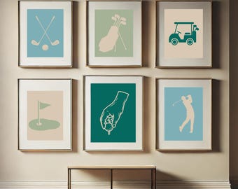 Retro Golf Art Prints: Vintage Man Cave Decor (Digital Download)