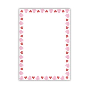 Valentine’s Day A4 Page Border Printable | Romantic Love PDF Frame for Letters, Cards & Crafts