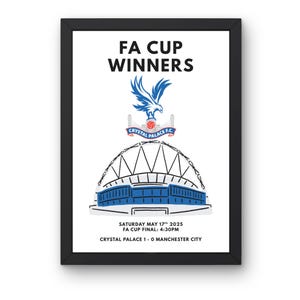 Crystal Palace FA Cup Winners 2025 Poster: Wembley Stadium Art (Digital Download)