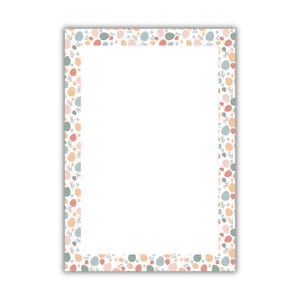 Borde de página de Pascua PNG tamaño A4 y carta de EE. UU. / Huevos de Pascua, conejitos, pollitos - Diseño de borde imprimible / Manualidades, invitaciones y artículos de papelería