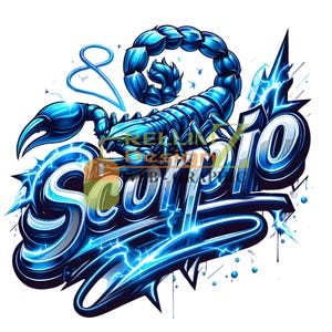 Skorpion Sternzeichen 3D Graffiti Designs für Abziehbilder, T-shirts und mehr! NUR BILDER