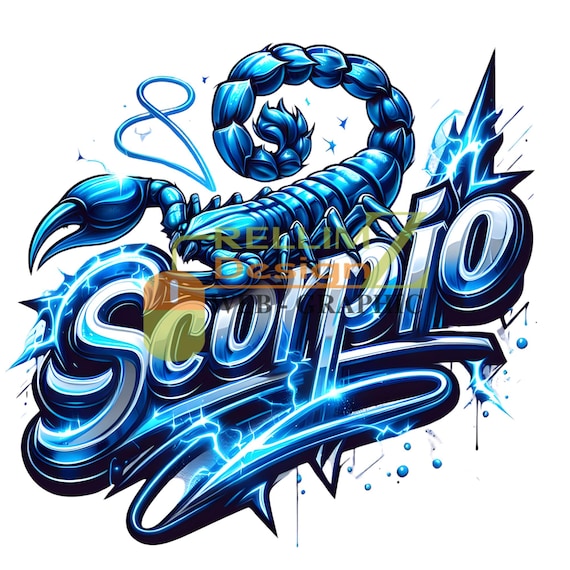 Scorpio Zodiac 3D Style Graffiti Designs for Decals, T-shirts, and