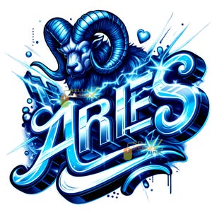 17 Designs: Widder Sternzeichen 3D-Style Graffiti Designs, die deinen Geist entfachen! PDF-Datei