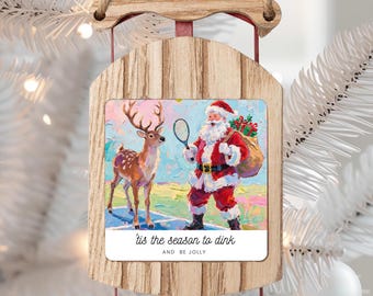 Pickleball Santa Ornament Weihnachtsgeschenk für Partner Pickleball Coach Geschenk für Pickleball League Andenken