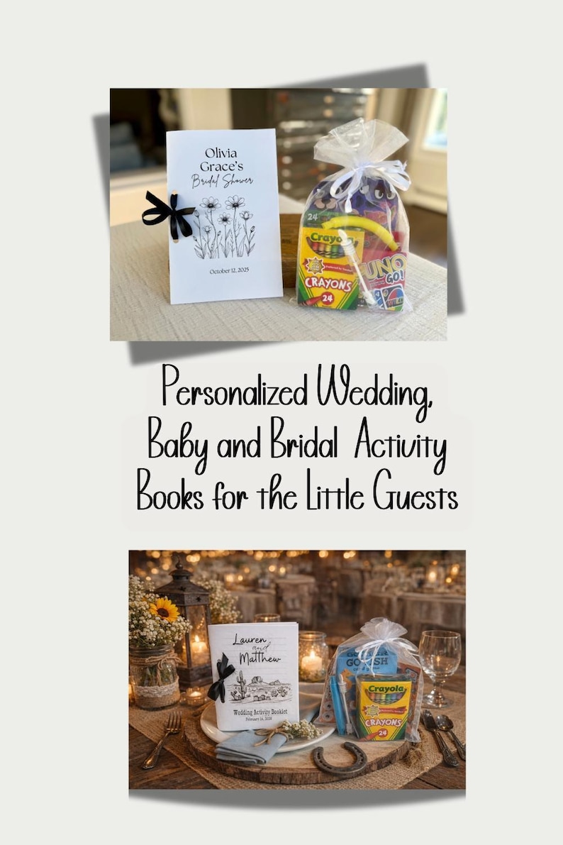 Kids Wedding Booklet Coloring Pages Activity Book Favor Ring Bearer Kit Table Busy Thank You Coming Custom Personalized Reception Bild 16