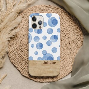 Personalized iPhone Blue Ocean Tough Case, Summer Vibe, Custom Protective Cover, Sea Theme iPhone Case, iPhone Pro Max, 15 Plus, 14, 13, 12