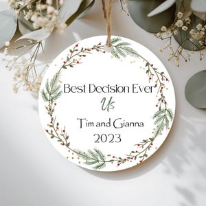 Customized Ornament for a Couple First Anniversary Wedding Gift Gift for Couple Christmas Gift Newlyweds Ornament Housewarming Gift