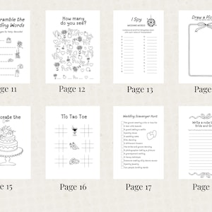 Kids Wedding Booklet Coloring Pages Activity Book Favor Ring Bearer Kit Table Busy Thank You Coming Custom Personalized Reception Bild 6