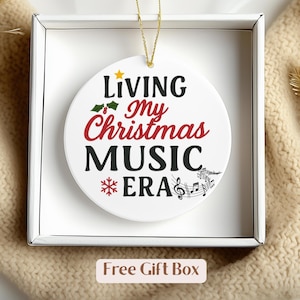 Personalized Music Ornament – Custom Christmas Gift for Musicians, Custom Music Lovers Gift, Band Teachers, Singers, or Music Students Gift