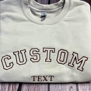 Custom Embroidered Sweatshirt, Custom Embroidered Varsity Crewneck, Embroidery Crewneck, Personalized Sweatshirt, Embroidered Sweatshirt