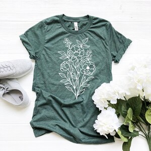 Botanical Shirt, Vintage T-shirt, Flower T-Shirt, Funny Graphic Tee, Gift For Best Friend, Birthday Party, Mother&#39;s Day, Short Sleeve Tshirt