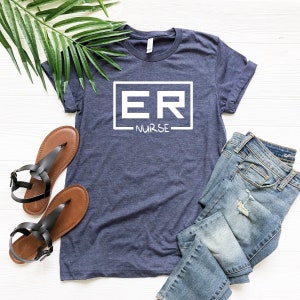 ER Emergency Nurse Shirt, Nursing T-Shirt, NurseLife T-shirt, Registered, RN Tee, Gift For Friend, Present Doctor, Funny Workout, Birthday