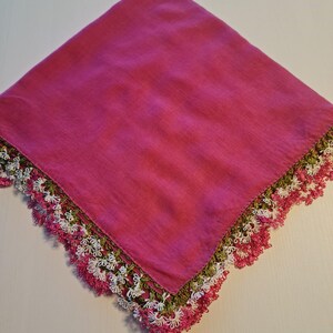 Needle Work Handmade, Needle Laced, Oya, Scarf, Accessory, Turban