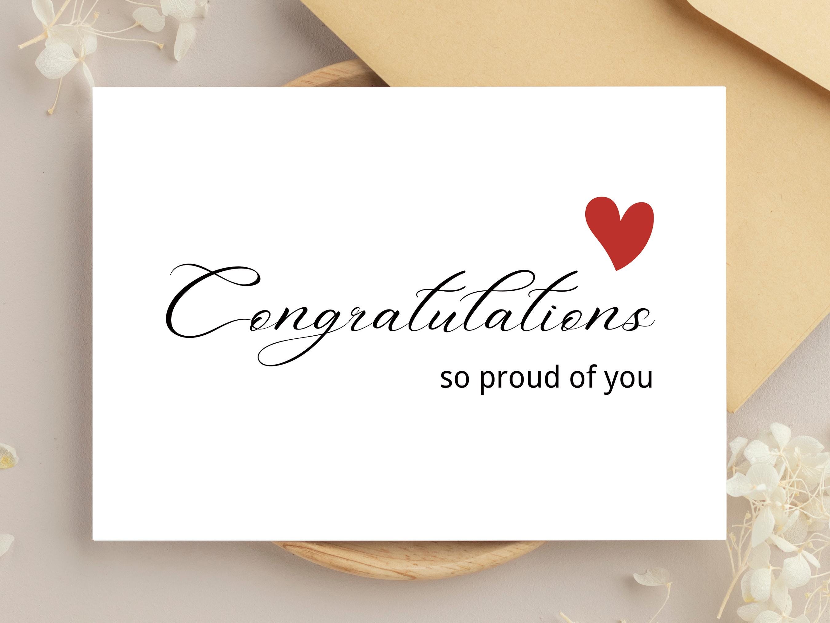 So Proud of You Congratulations Card Printable With Red Heart