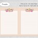Rose Printable Notepaper Set, 4 Designs, A5 / Half Letter, Lined ...