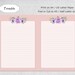 Rose Printable Notepaper Set, 4 Designs, A5 / Half Letter, Lined ...