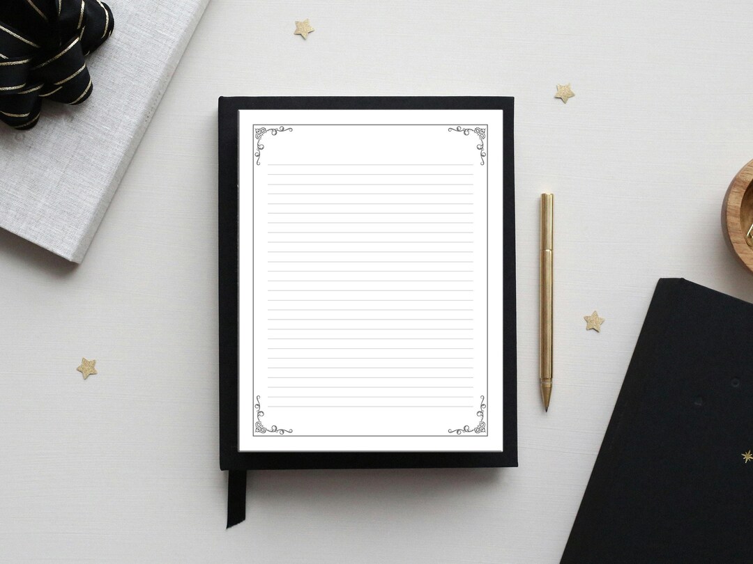 Writing Paper Small Minimalist Printable Stationery, Simple Writing Paper, Journal Page ...
