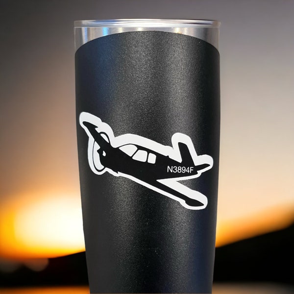 Custom Aircraft tail number stickers, helicopter airplane decal, pilot gifts, aviation gifts, laptop sticker water bottle airplane decal