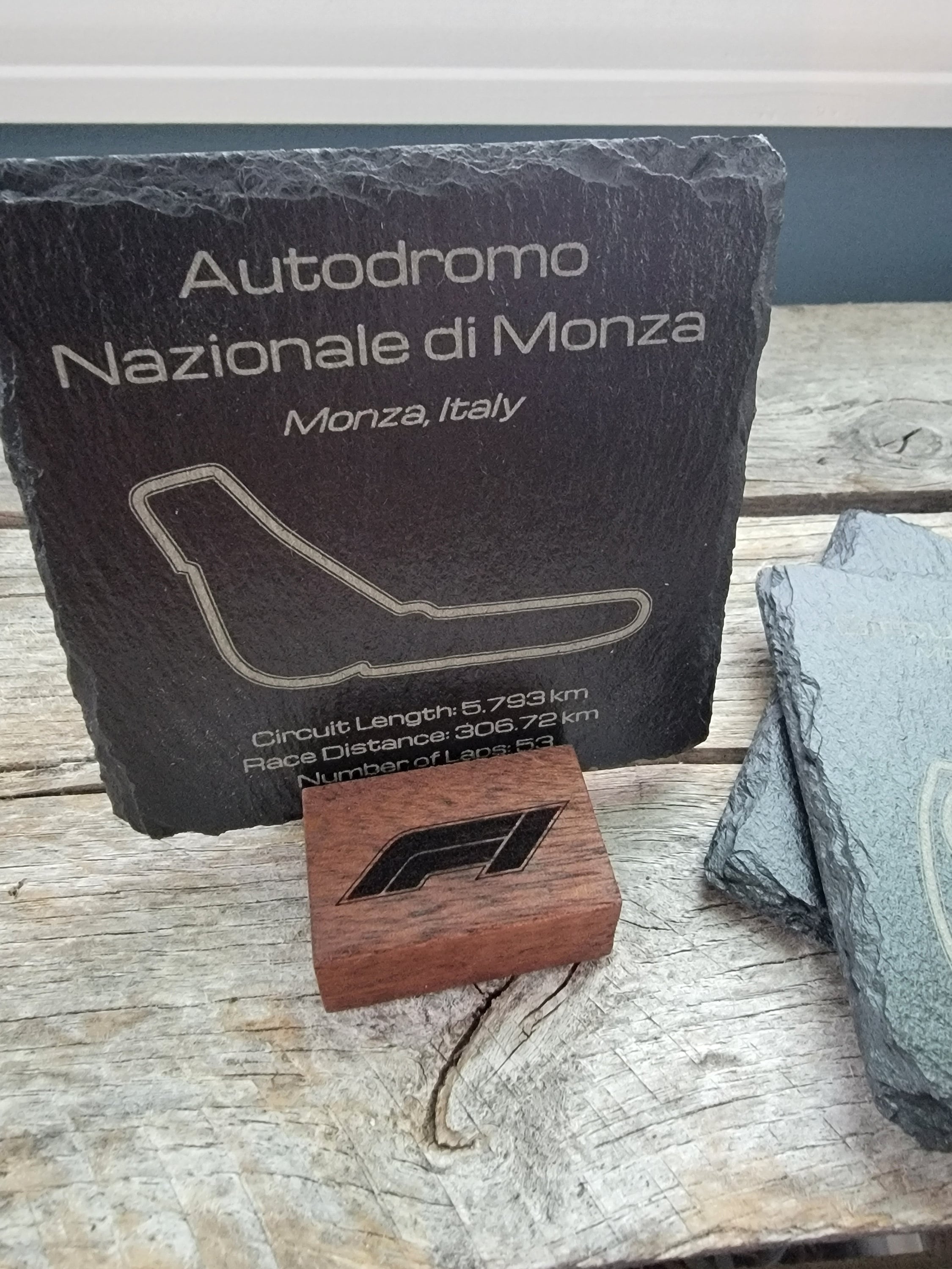 Formula 1 gift coaster set| Personalized with F1 circuit| Car Racing Lovers Gifts