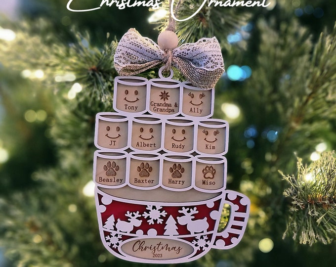 Large Family Christmas Ornaments 