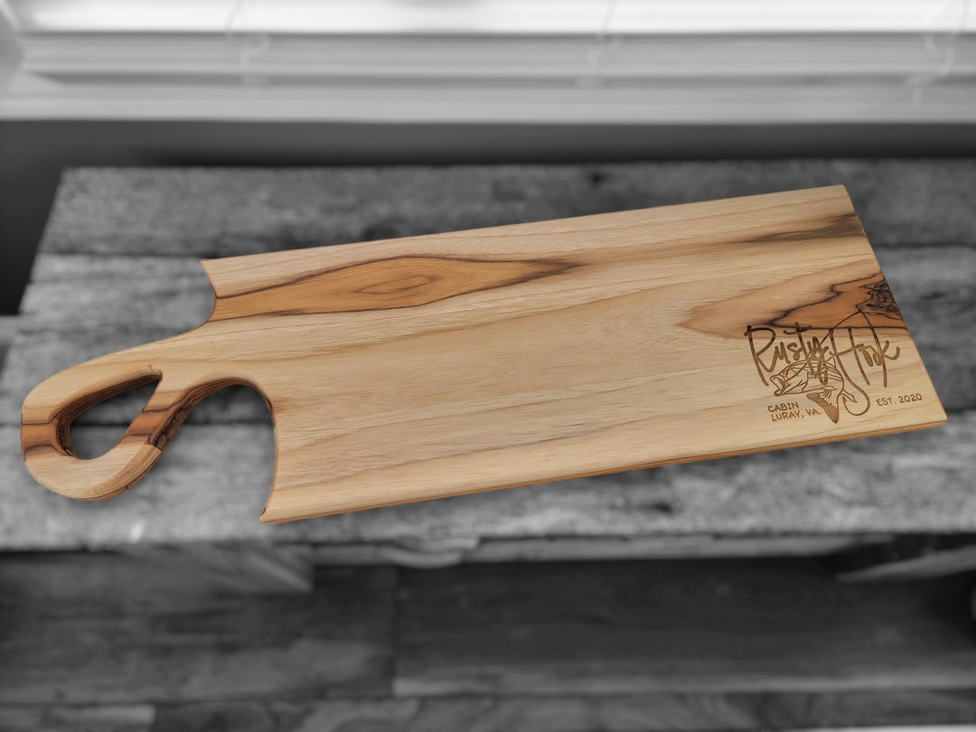 Charcuterie Board Teak Personalized Rustic Serving Board Teak Cutting