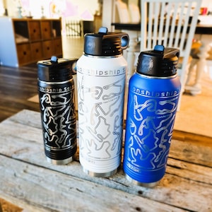 Formula 1 laser engraved stainless steel bottle, Custom water bottle engraved with F1 racing circuits