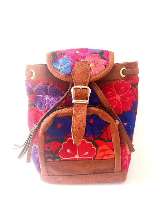 Mexican Floral Backpack Hand 