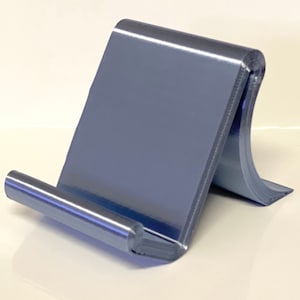 Cell Phone Stand or Holder, Satin Finish, Desk Accessory, iPhone, Droid or iPad Mini (Landscape Only), 3D Printed
