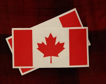 Canadian Flag Decals | Multi-Pack | Multiple Sizes & Colors