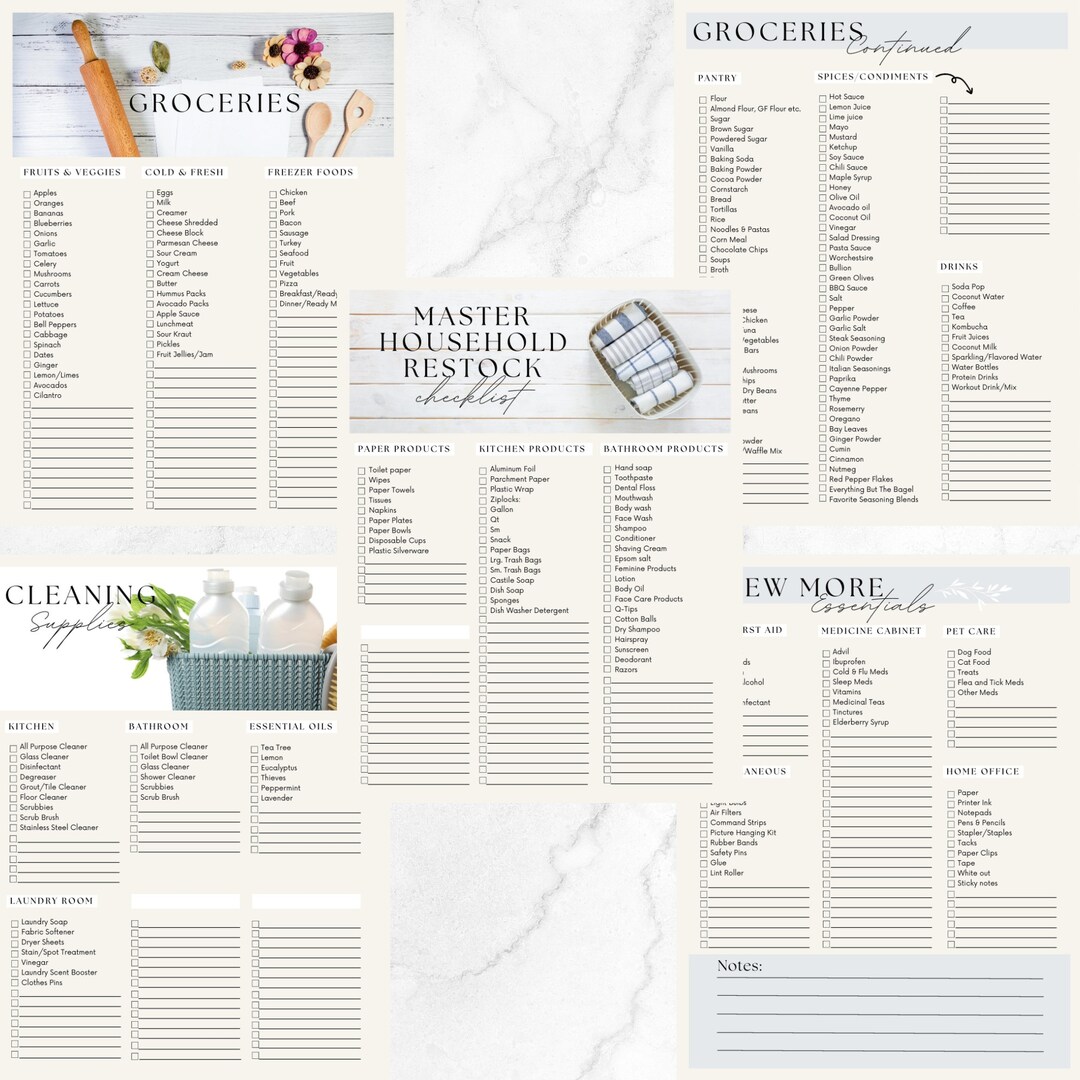 Master List Label Printable Master Grocery List Master Grocery List Master - Etsy