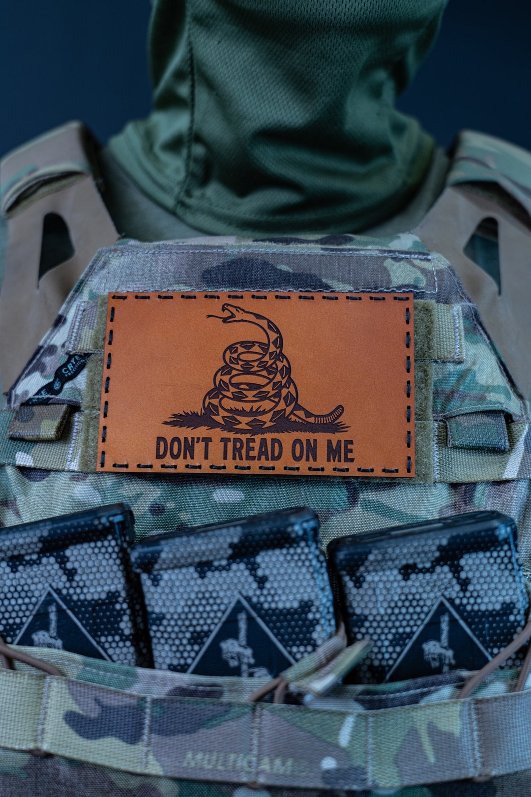 Leather Patch | Don't Tread on Me Patch | Morale Patch | Hook Backing ...
