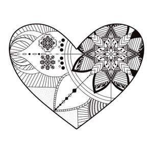 Mandala Heart Art numérique