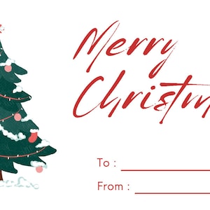 Etiqueta de presente feliz natal
