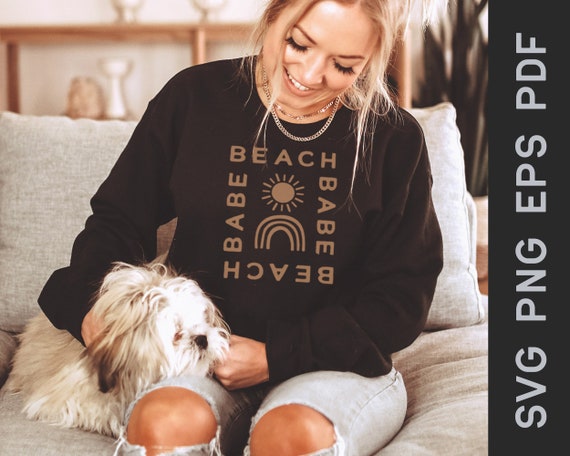 Beach Babe svg, png Files for Cutting Machines, Cricut, Surf Women's Designs, Beach T-shirt, Sublimation, Digital File