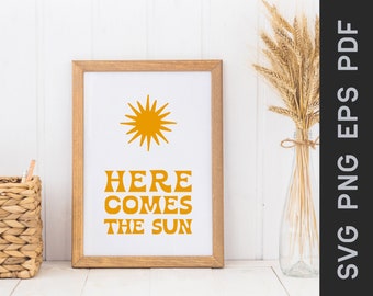 Here Comes the Sun svg, png Files for Cutting Machines, Cricut, Surf Women's Designs, Beach T-shirt, Sublimation, Digital File