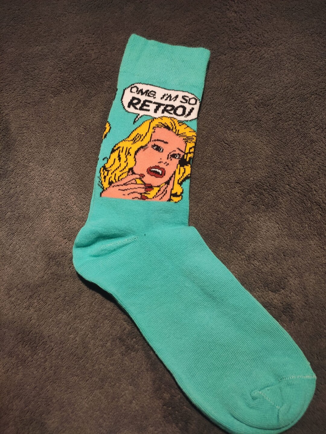 Retro Socks / Popart Socks / Cartoon Socks / Colorful Socks / Etsy
