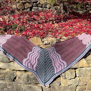 Handcrafted Luxurious Purple, Pink, Green Jewel Tone Shawl