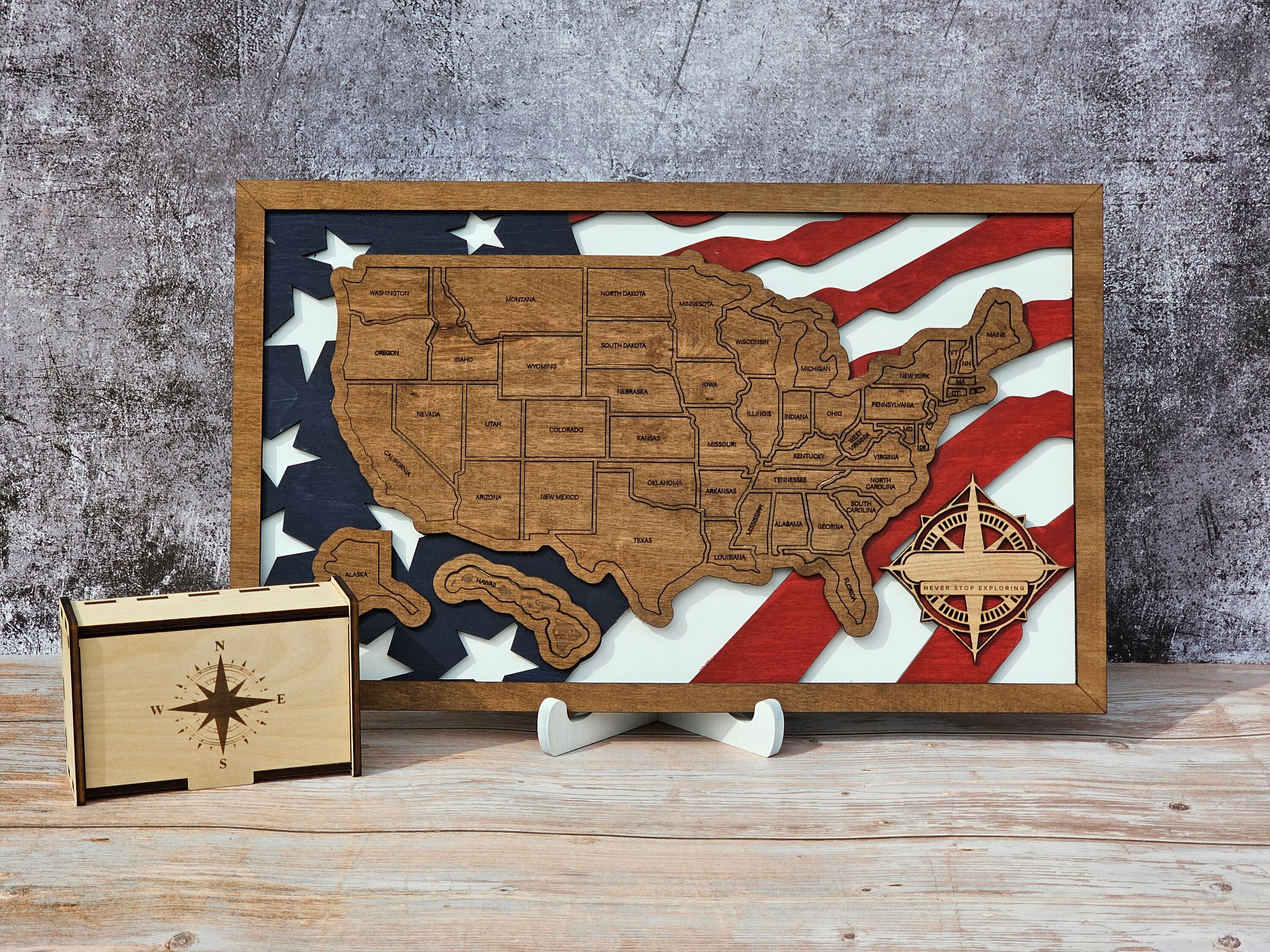 Personalized Travel Map United - Il Fullxfull.4735036856 Tvhr 