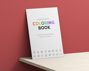 Libro da colorare dell'avventuriero per bambini e adulti