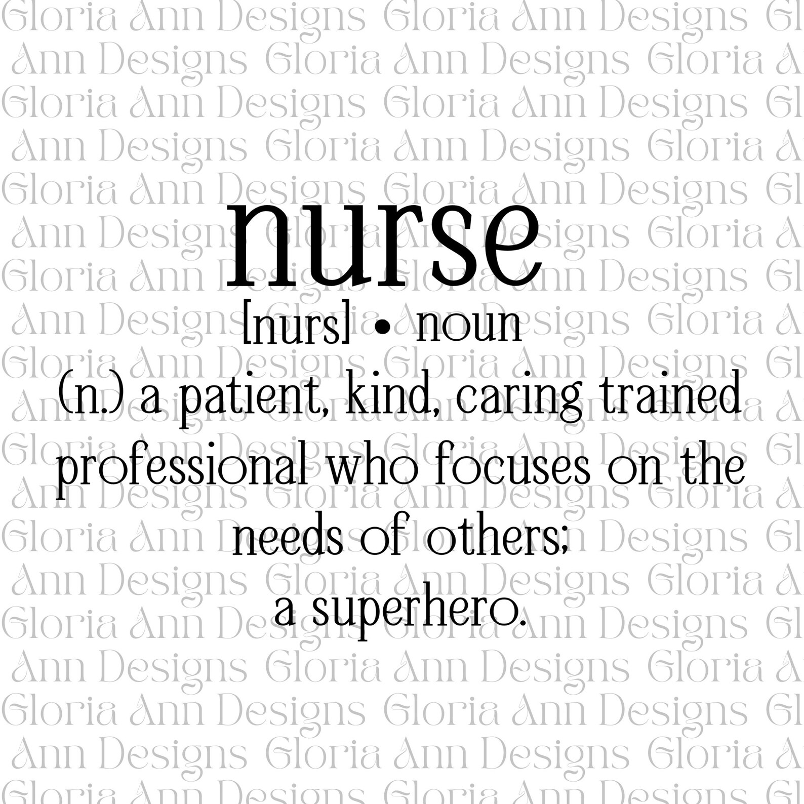 Nurse Definition, Nurse Life Svg, Nurse Sublimation, Gift for Nurses