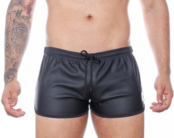 MARMARA Workout Herren Kurze Hose Schwarz | Handgemachte Loose-Fit Shorts | Gym Sports Active Laufshorts | Lässige leichte Shorts für Männer