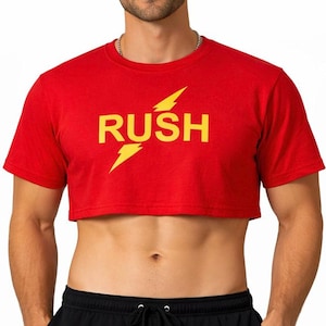 Men’s Red “Rush” Crop Top – LGBT Festival Clubwear