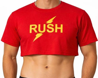 Haut court homme rouge « Rush » – LGBT Festival Clubwear