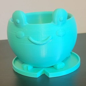 Frog Pot Planter on Lilypad 3D Printed