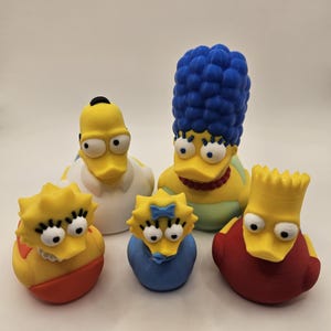 3D-geprinte cartoon op familie geïnspireerde jeepeenden – complete set of individuele verzamelobjecten