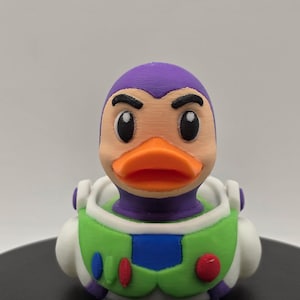 Space Ranger Jeep Duck | 3D Printed Pop Culture Duck Figurine | Handmade Dashboard Duck | Toy-Inspired Duck Gift