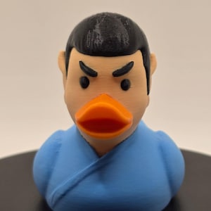 Sci-Fi Officer Jeep Duck | 3D Printed Collectible | Light Blue Shirt & Orange Beak | Display or Jeep Dashboard Duck