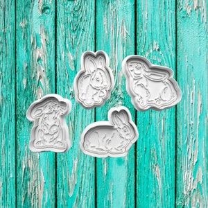 Easter Holiday Cookie Cutters with Stamps Set 1