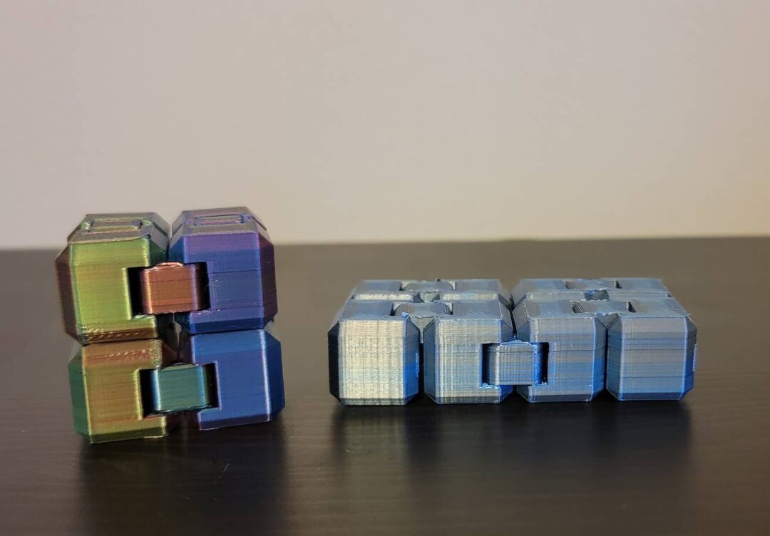 Infinity Fidget Toy Sensory Cube Over 50 Color Choices 3D Printed - Etsy