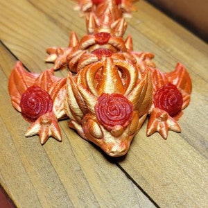 Flexi Tiny Rose Wyvern Dragón Impreso en 3D